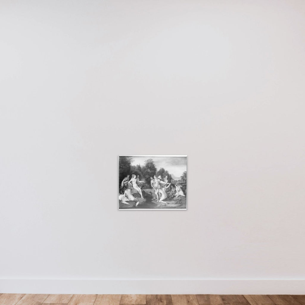 Diana og Kallisto unframed — shown to scale