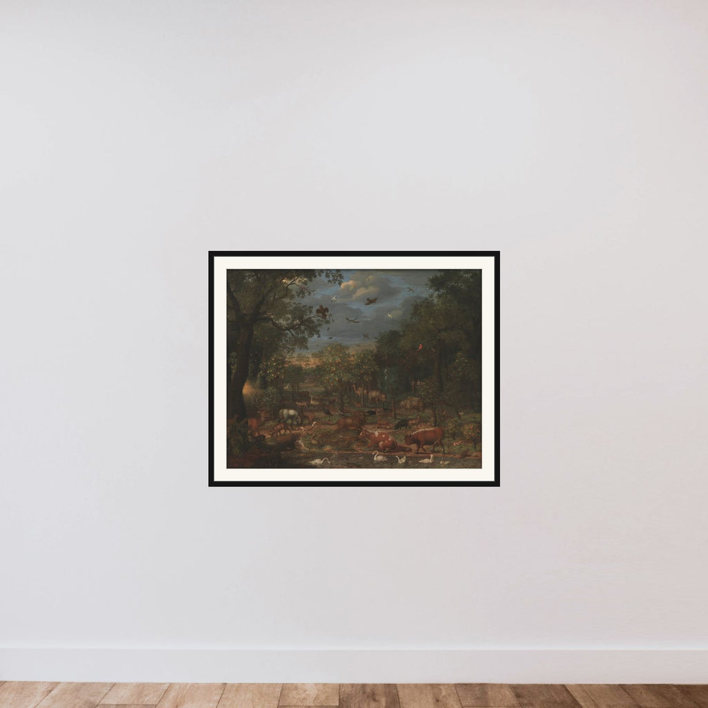 Paradisets have før syndefaldet framed — shown to scale