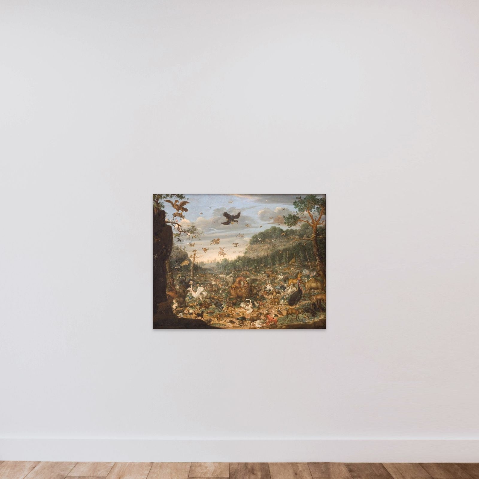 Jorden efter syndefaldet unframed — shown to scale