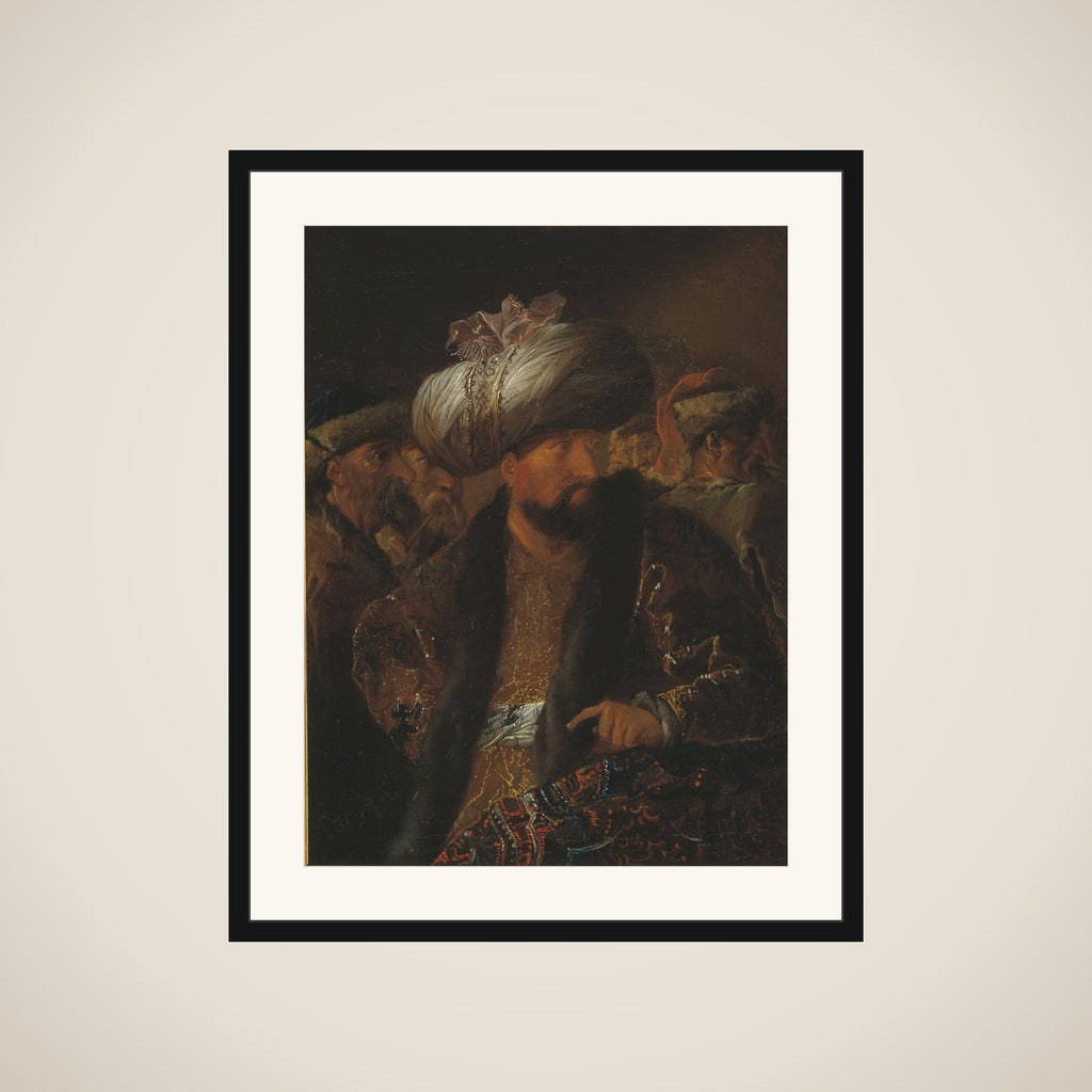 En samling tyrkiske mænd framed