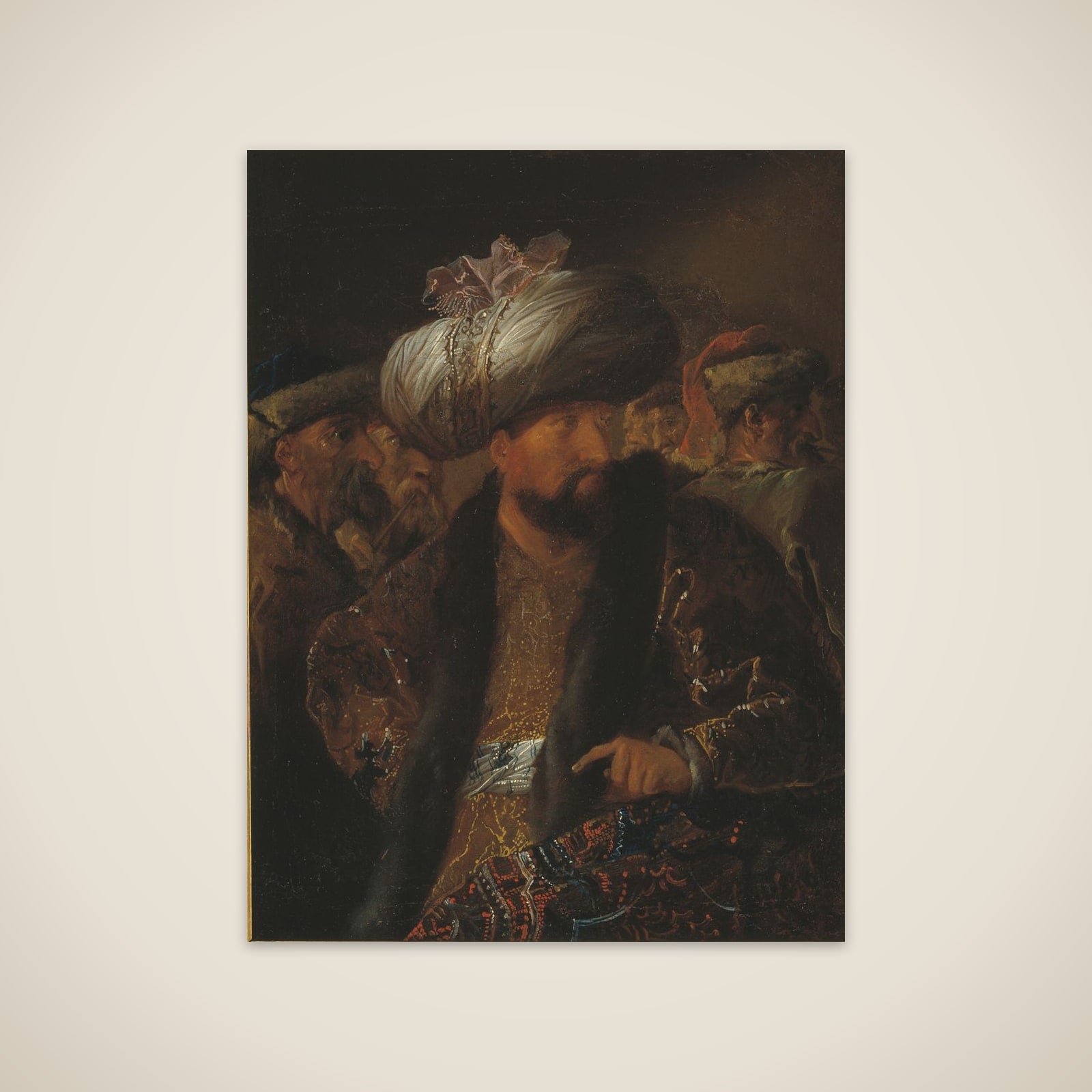 En samling tyrkiske mænd unframed print