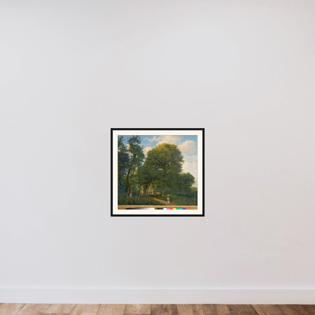 Et skovparti i Charlottenlund. Aften framed — shown to scale