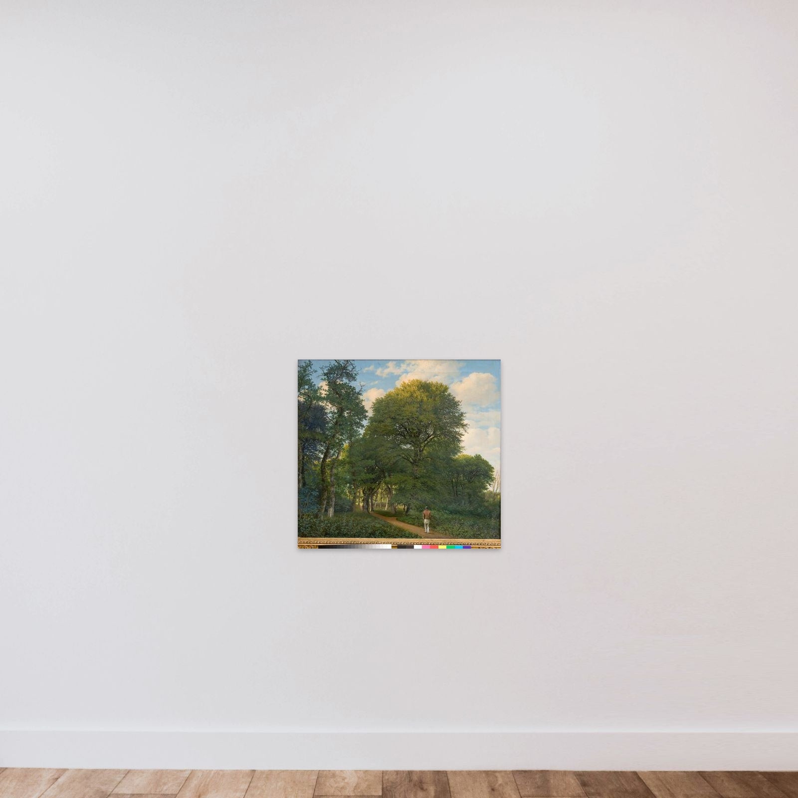 Et skovparti i Charlottenlund. Aften unframed — shown to scale