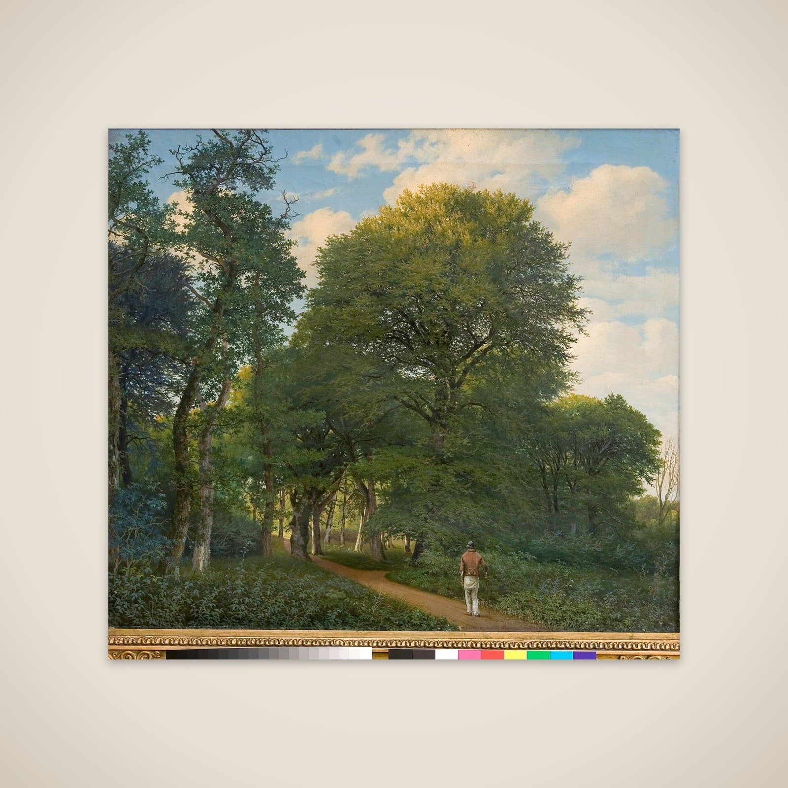 Et skovparti i Charlottenlund. Aften unframed print