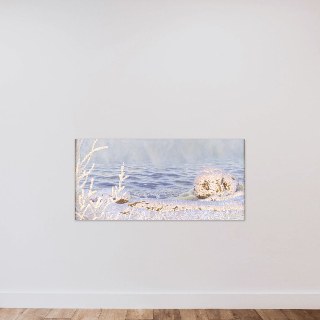 Den første kulde over søen unframed — shown to scale