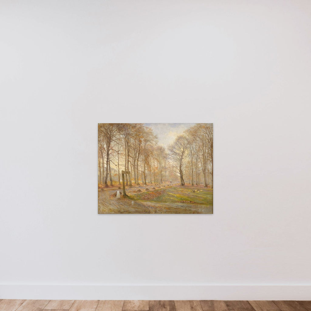 En sen efterårsdag i Dyrehaven. Solskin unframed — shown to scale