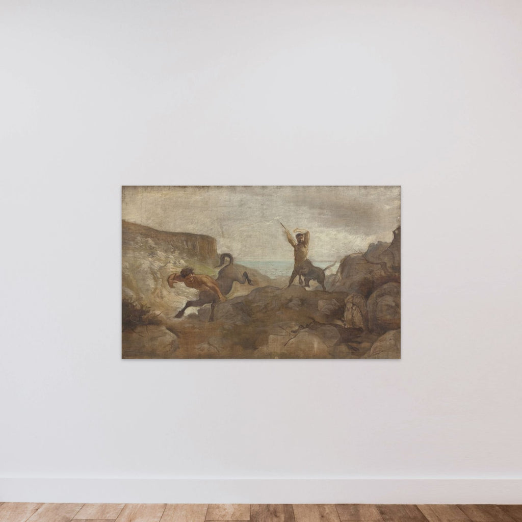 Kentaurer på vildsvinejagt unframed — shown to scale