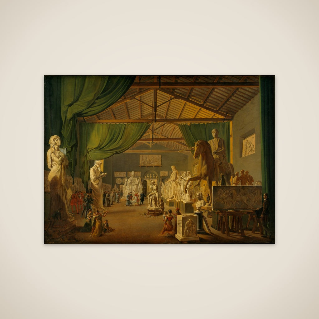 Pave Leo Xll aflægger besøg i Thorvaldsens værksteder ved Piazza Barberini, 18. oktober 1826 unframed print