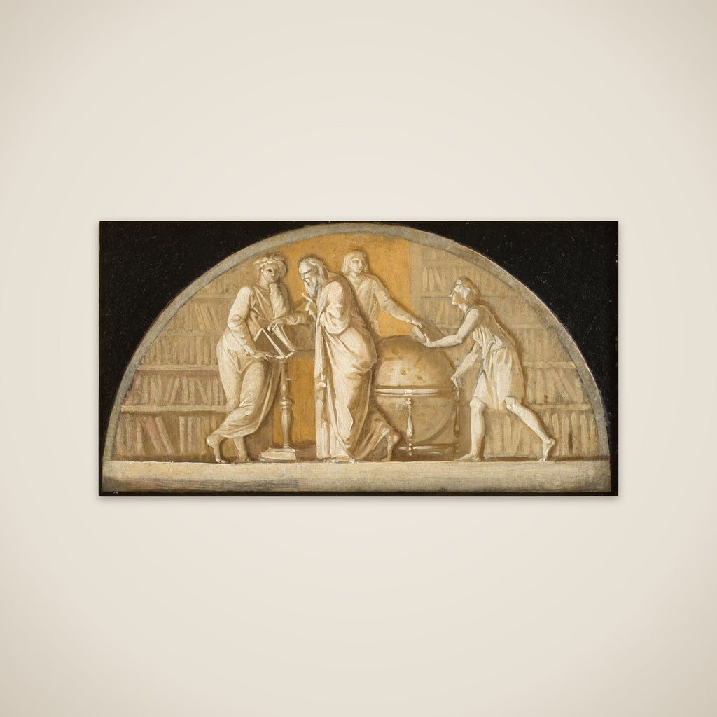 Oprettelsen af Det Kongelige Bibliotek. Allegori unframed print