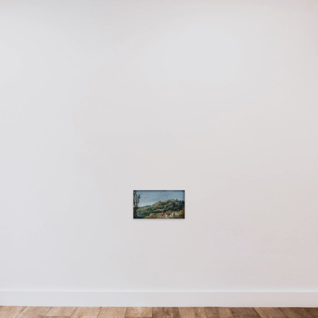 Bakket landskab unframed — shown to scale