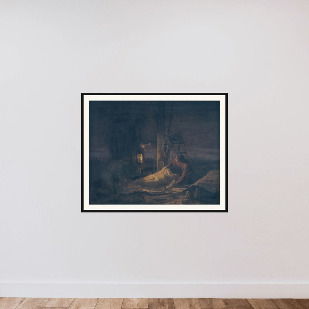 Kristi nedtagelse af korset framed — shown to scale