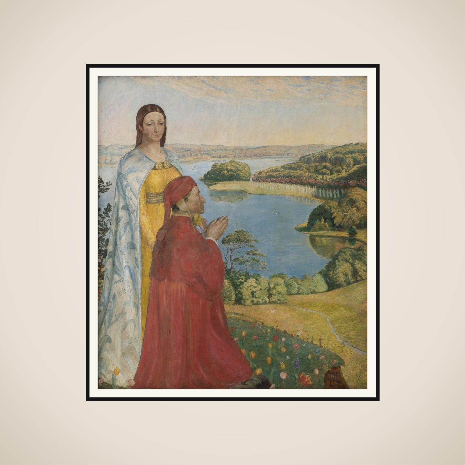 Dante og Beatrice i Paradis framed