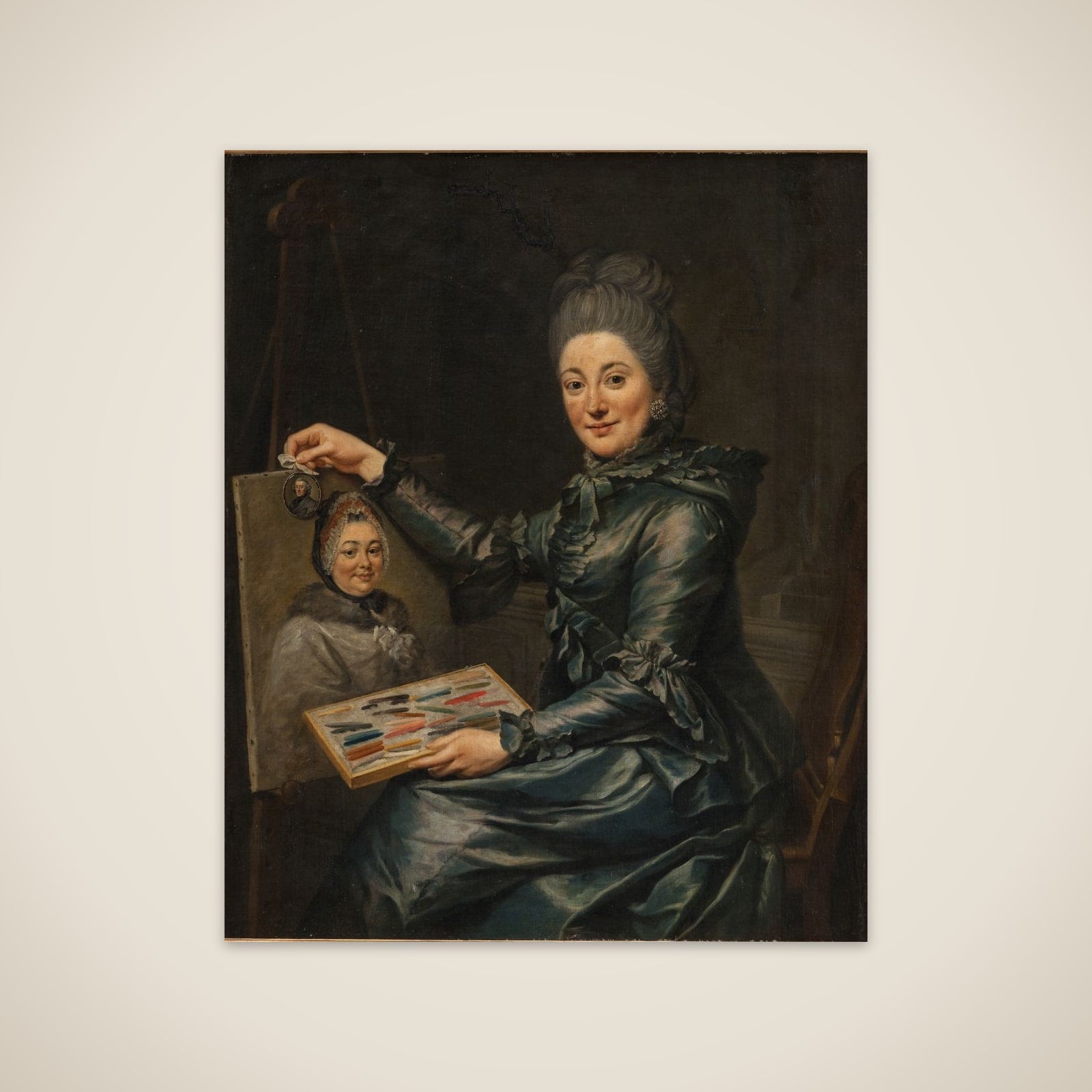 Portræt af kunstnerens datter Elisabeth, gift Lampe unframed print