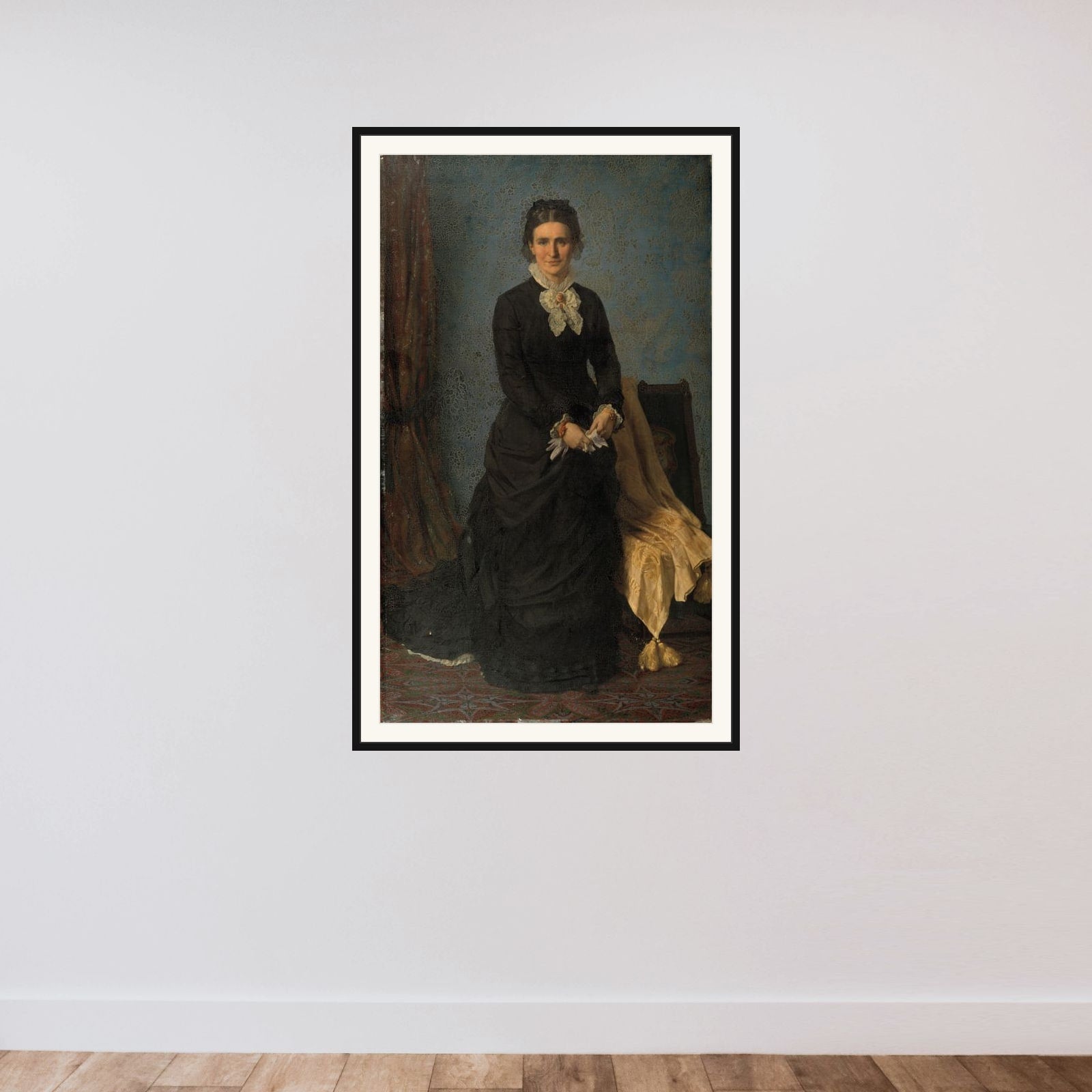 Kammerherreinde Caroline Amalie Meldahl, f. Ræder framed — shown to scale