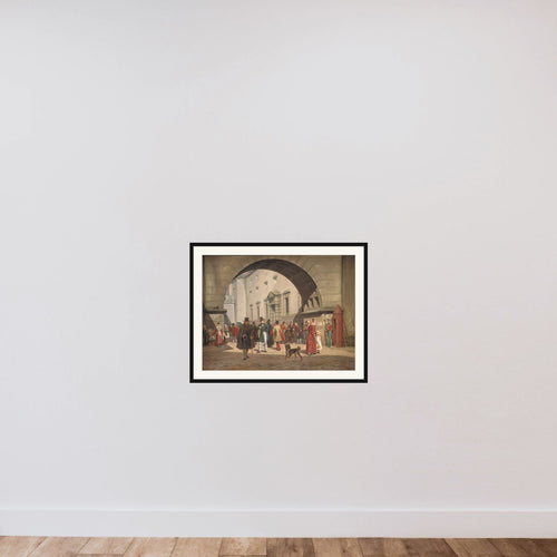 Arrestbygningen ved råd- og domhuset framed — shown to scale