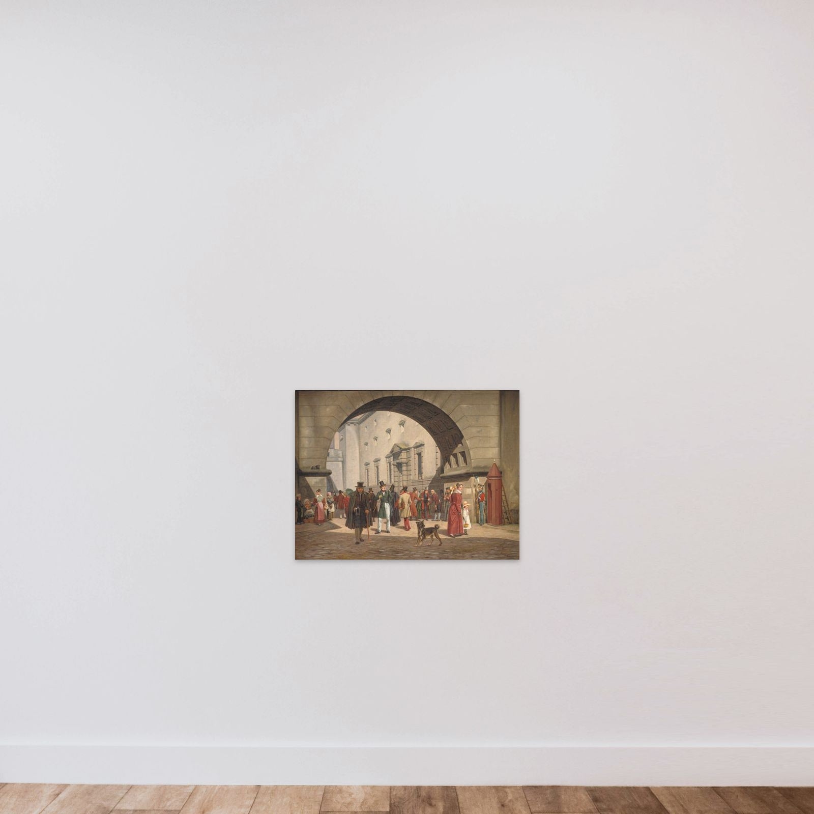 Arrestbygningen ved råd- og domhuset unframed — shown to scale