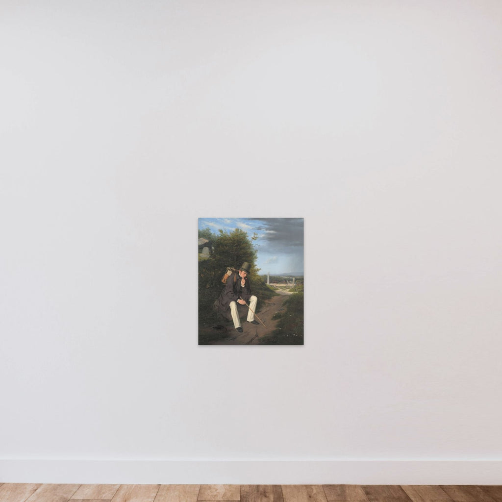 En kunstner på vandring unframed — shown to scale