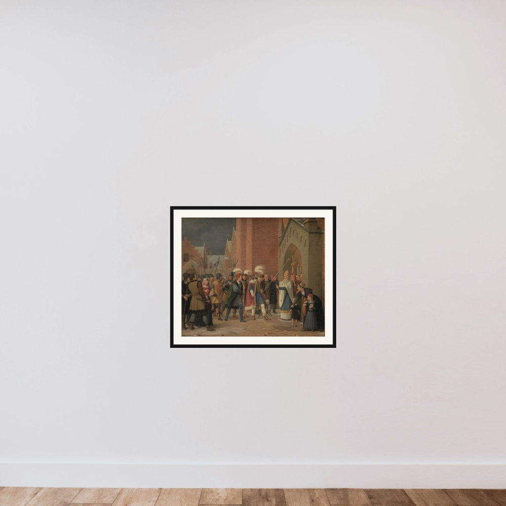 Svend Estridsen og biskop Vilhelm framed — shown to scale