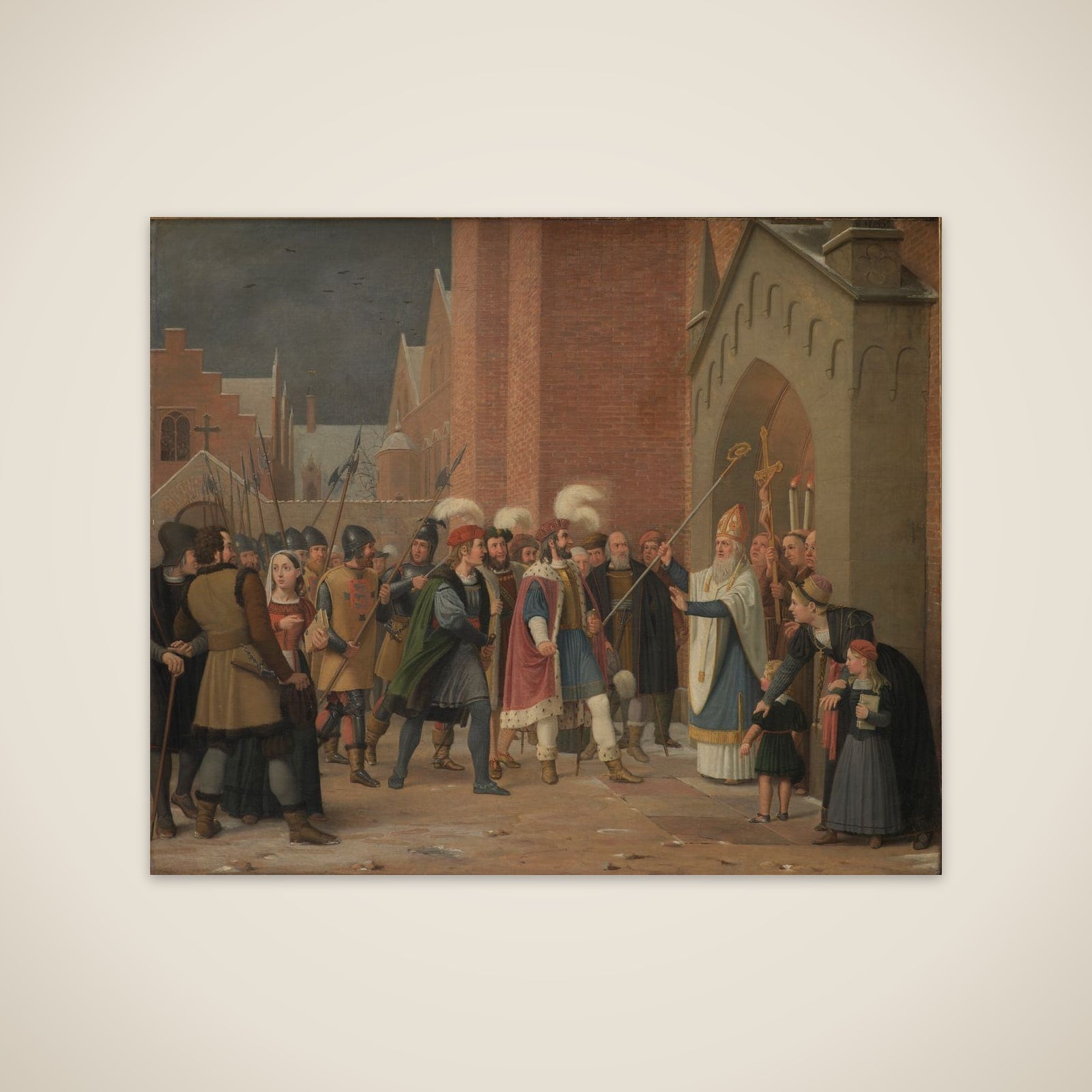 Svend Estridsen og biskop Vilhelm unframed print
