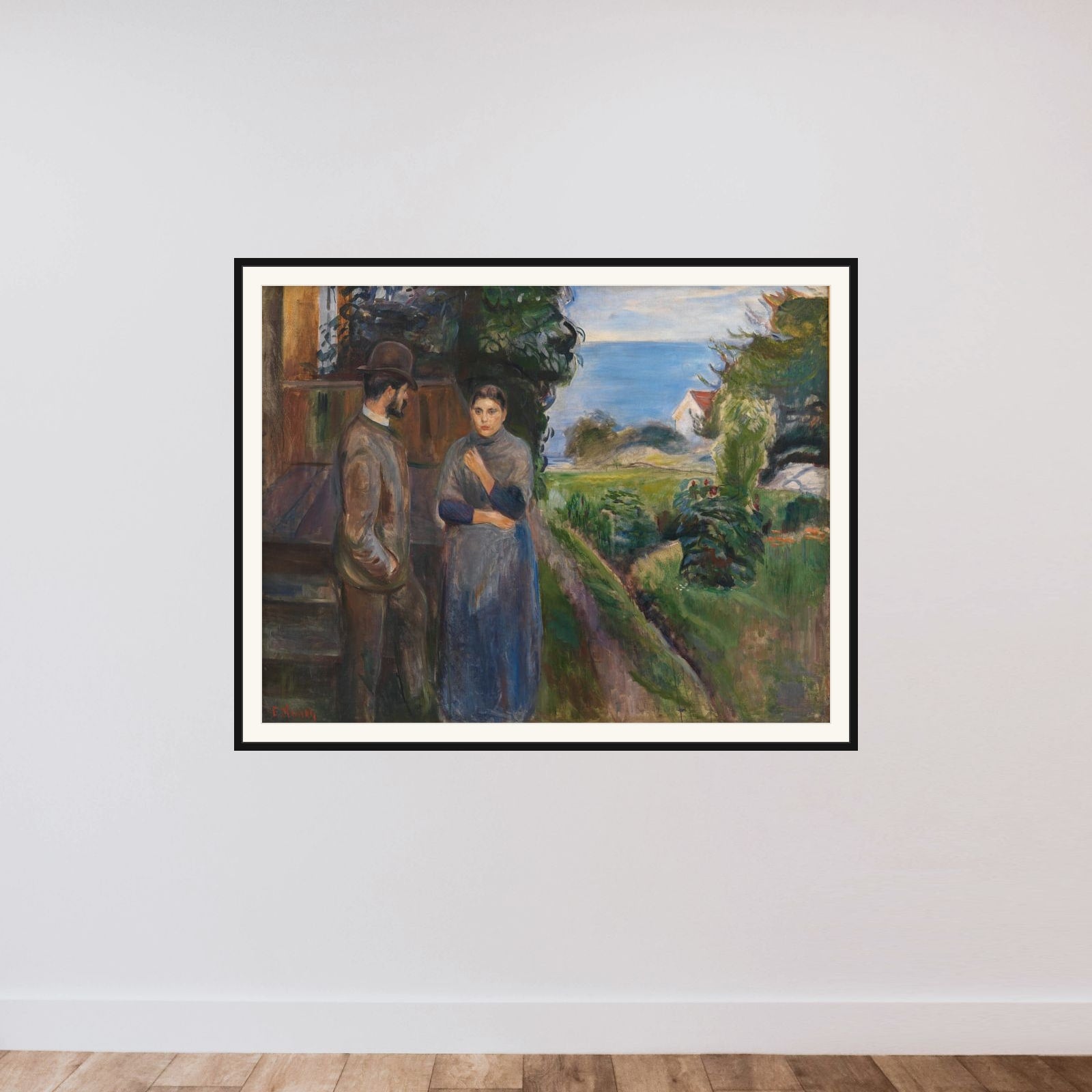 Aftenpassiar framed — shown to scale