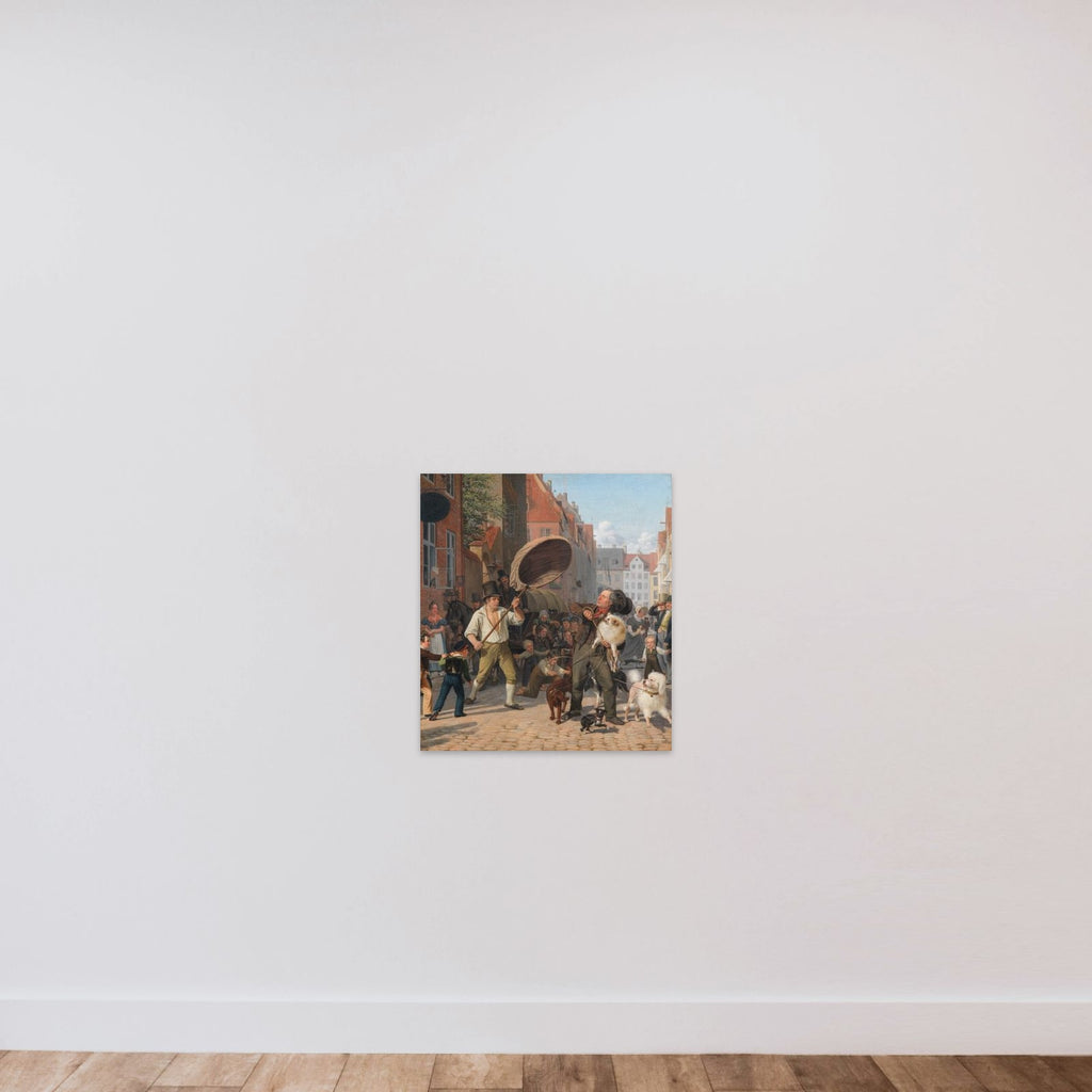 En gadescene i hundedagene unframed — shown to scale