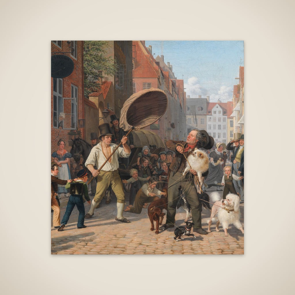 En gadescene i hundedagene unframed print