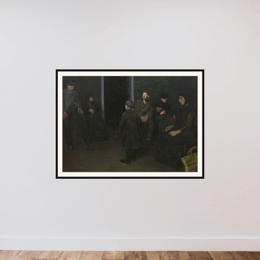Fattigfolk. I dødens venteværelse framed — shown to scale