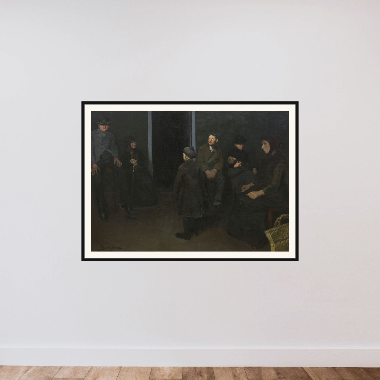 Fattigfolk. I dødens venteværelse framed — shown to scale