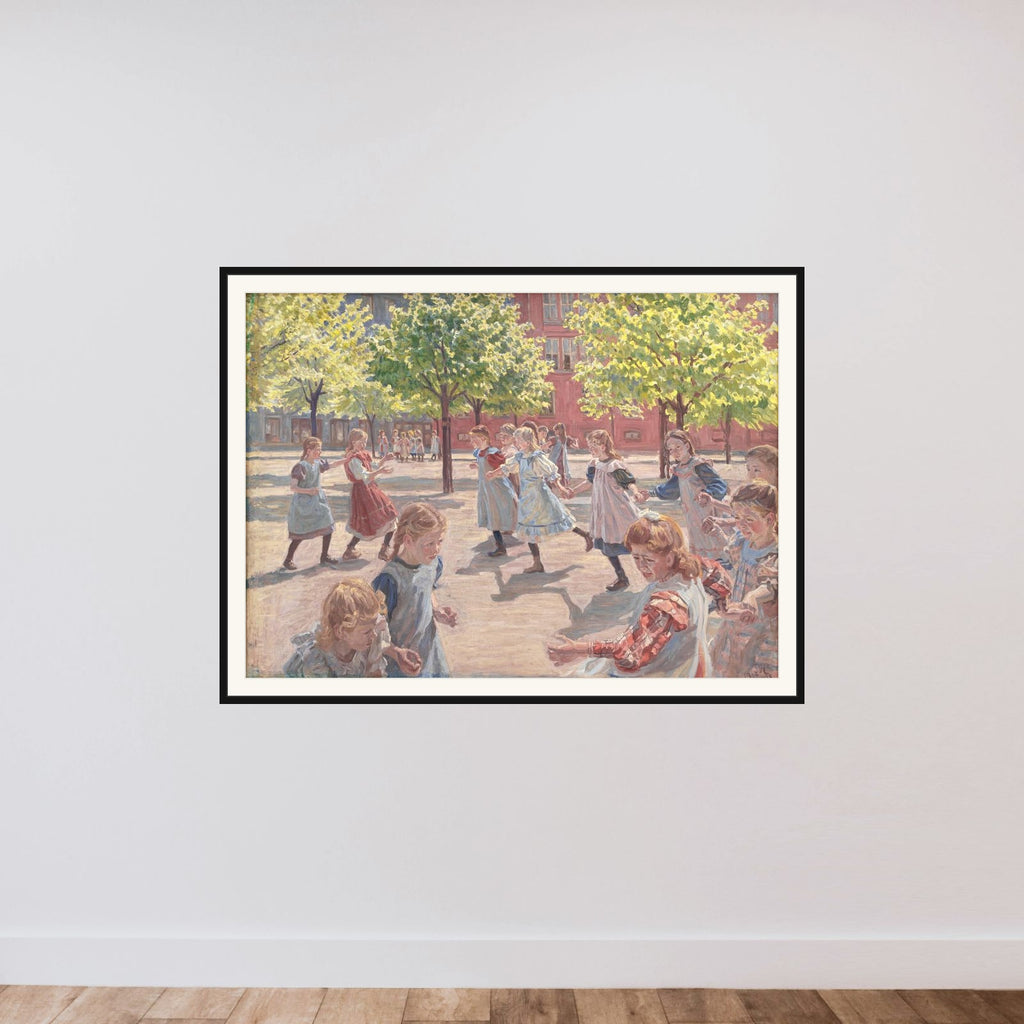 Legende børn. Enghave Plads framed — shown to scale