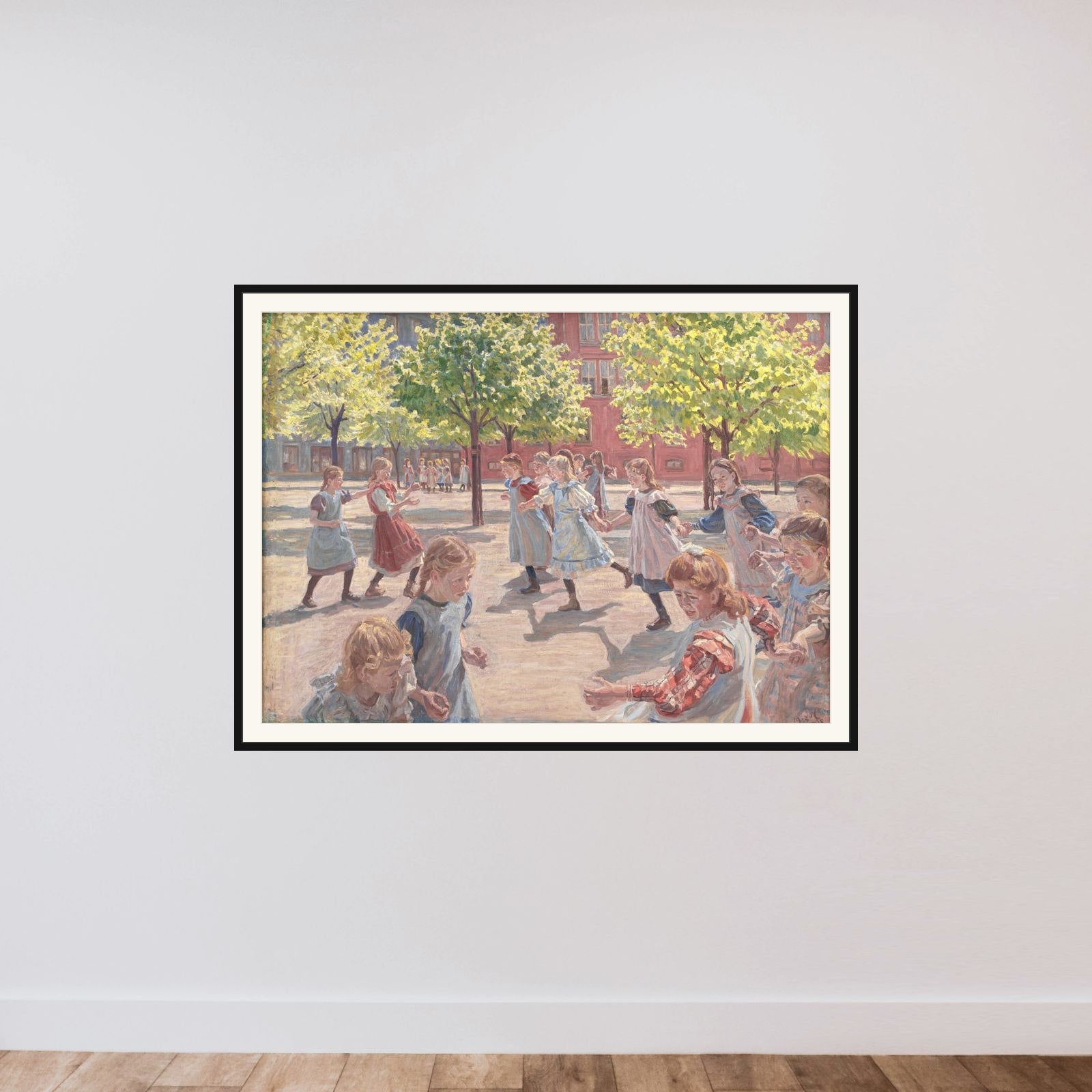 Legende børn. Enghave Plads framed — shown to scale
