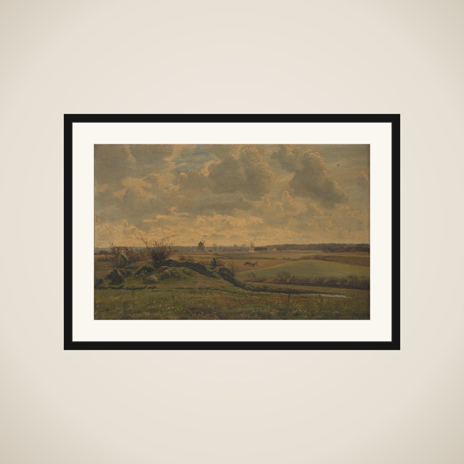 Landskab ved Gyrstinge framed