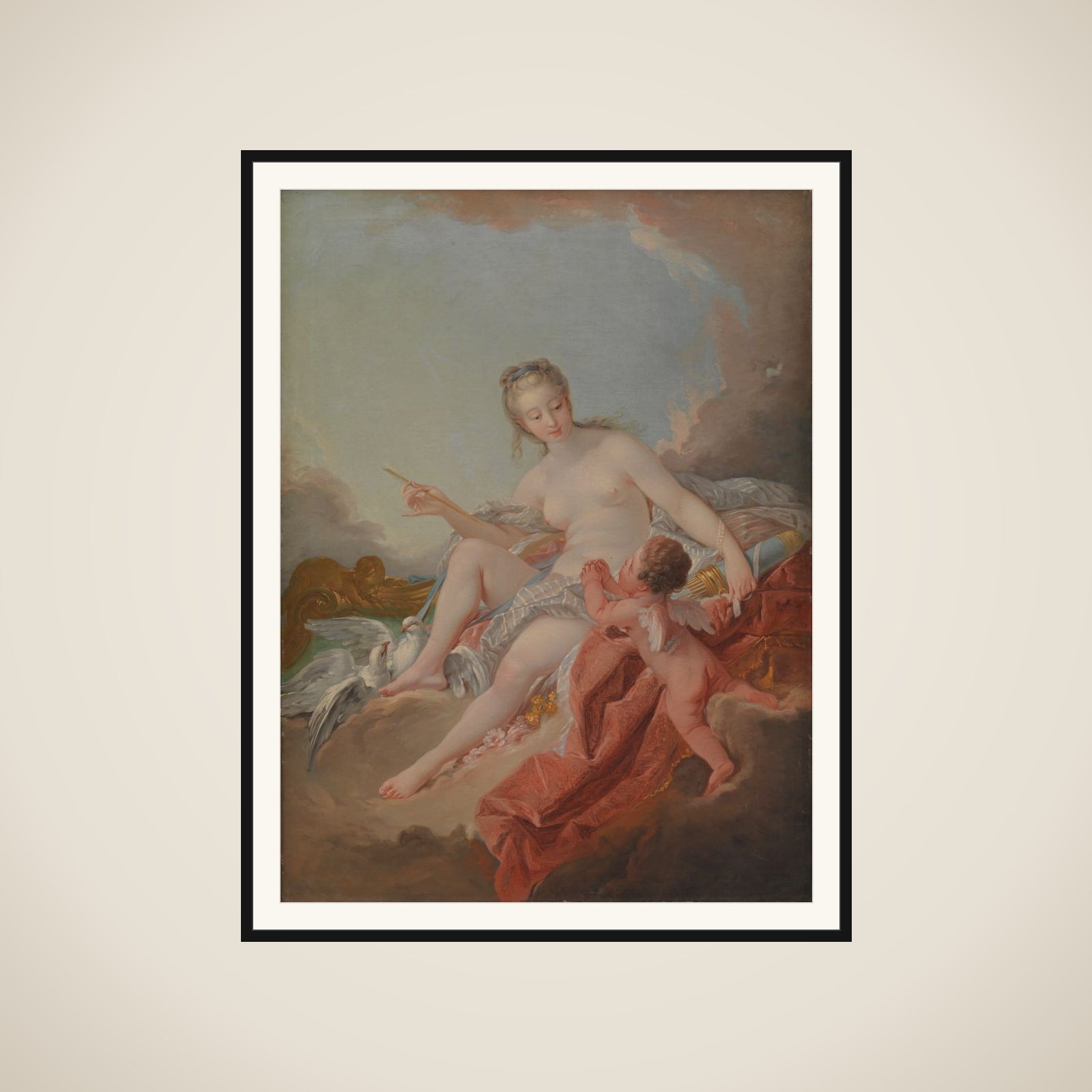 Venus og Amor framed