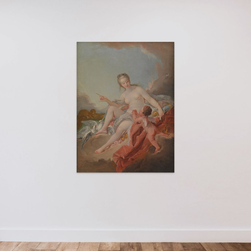 Venus og Amor unframed — shown to scale