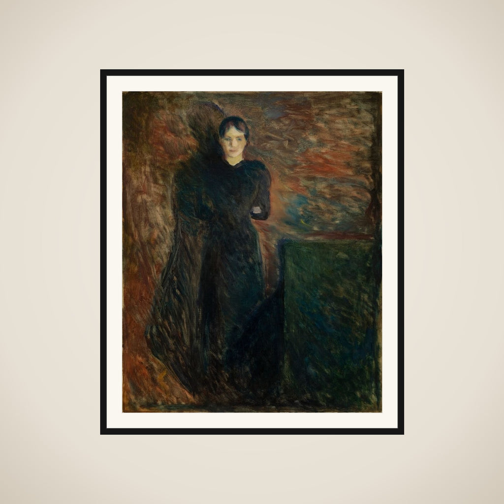 Sortklædt dame framed
