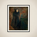 Sortklædt dame framed
