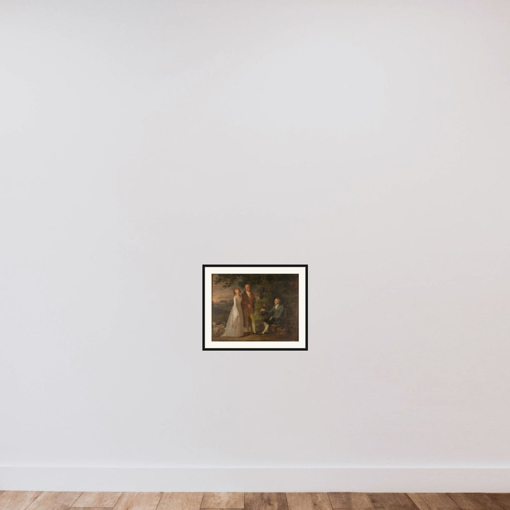 Det Rybergske familiebillede. Skitse framed — shown to scale