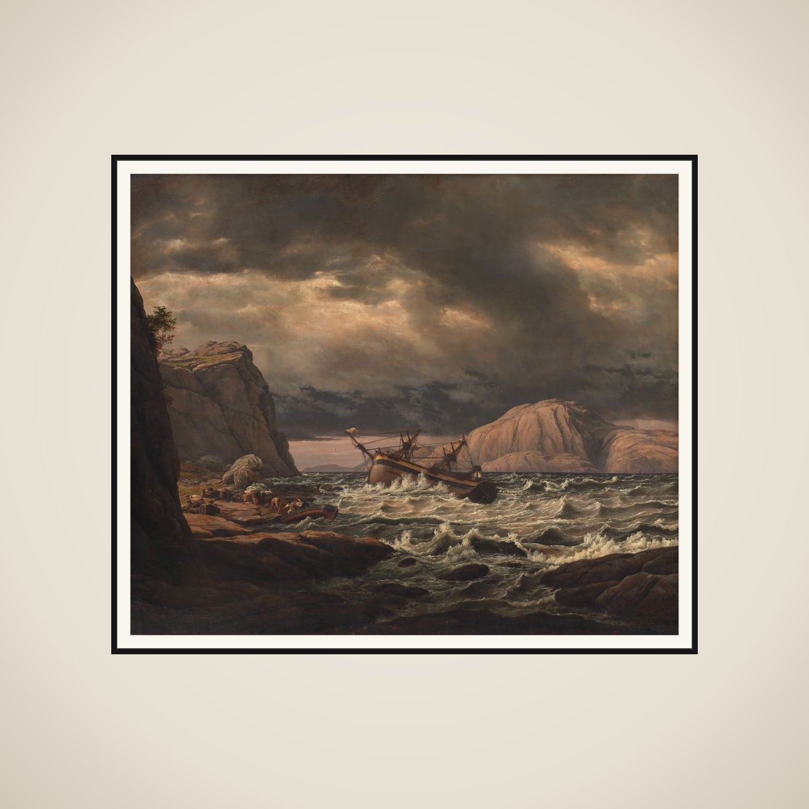 Et skibbrud ved den norske kyst framed
