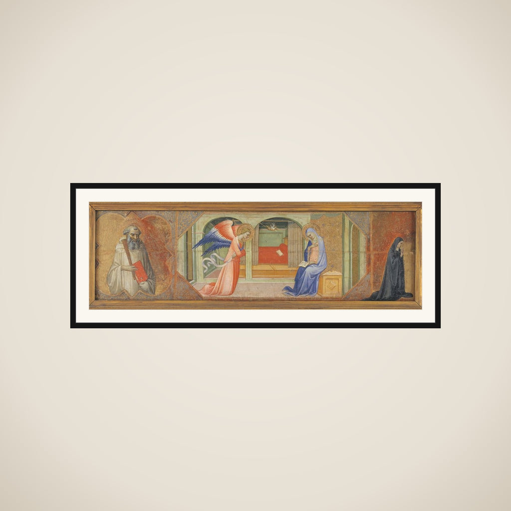 Skt. Benedikt - Bebudelsen - En knælende nonne framed