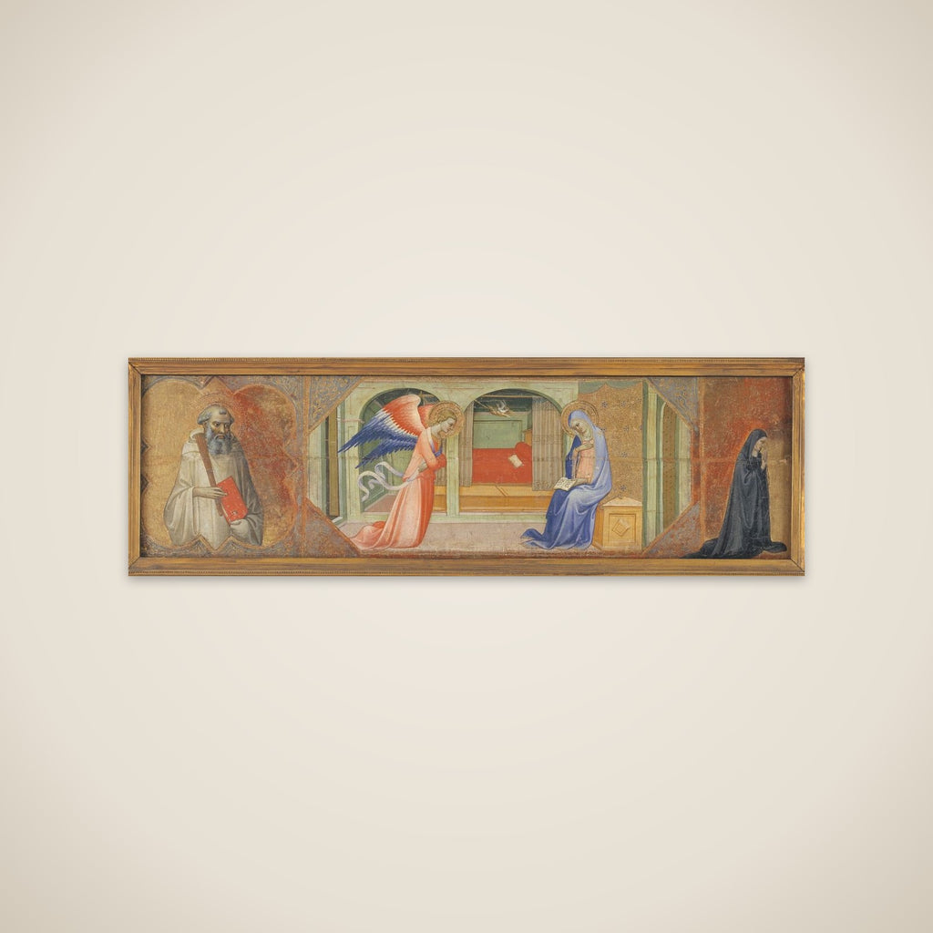Skt. Benedikt - Bebudelsen - En knælende nonne unframed print