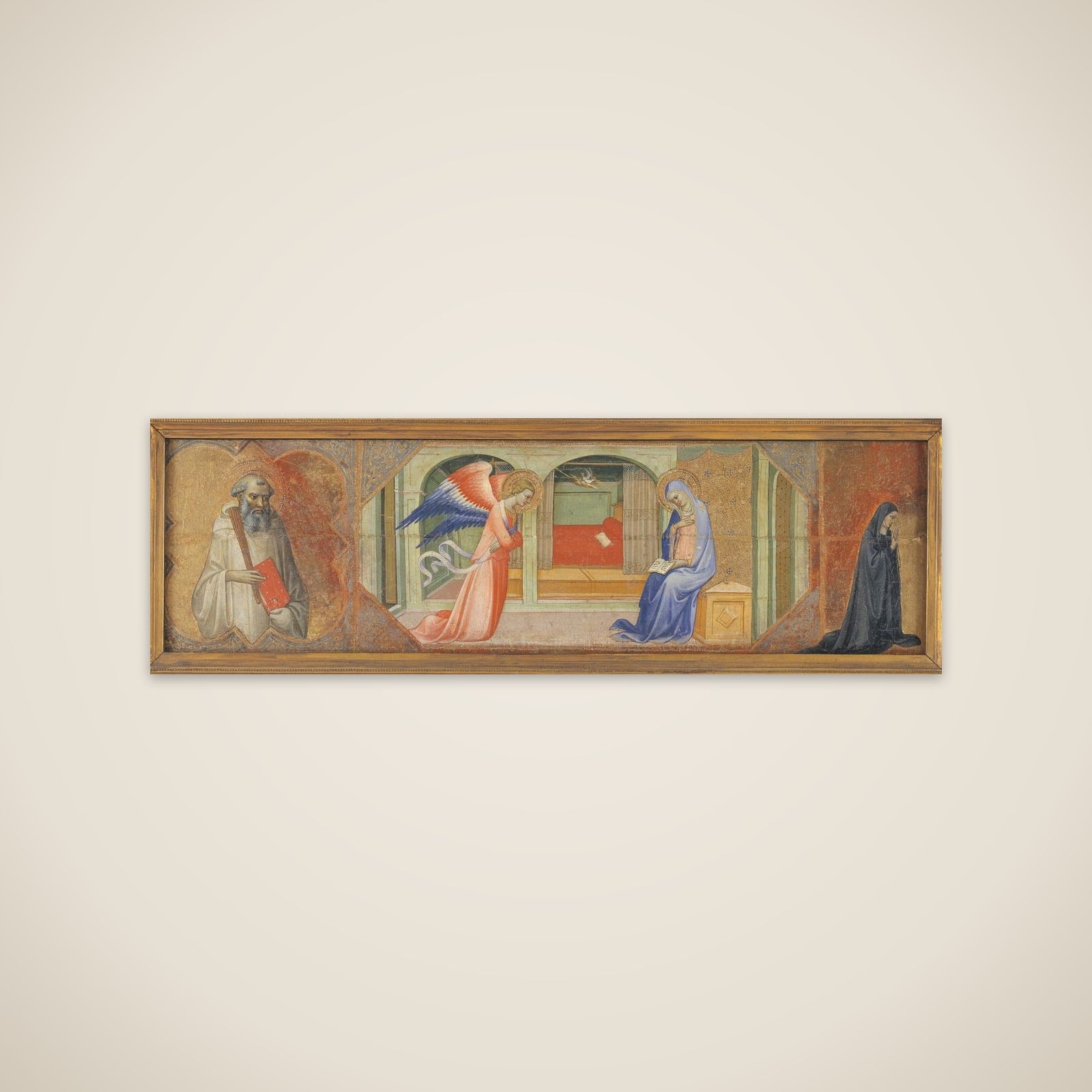 Skt. Benedikt - Bebudelsen - En knælende nonne unframed print