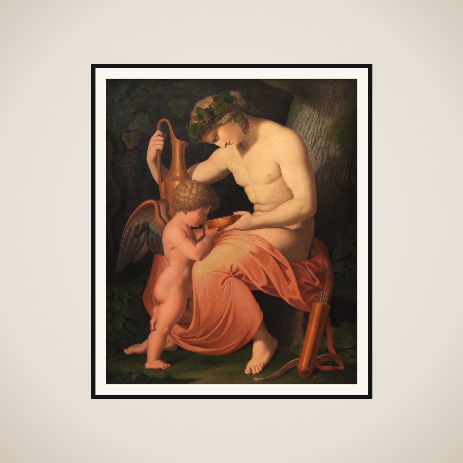 Bacchus og Amor framed