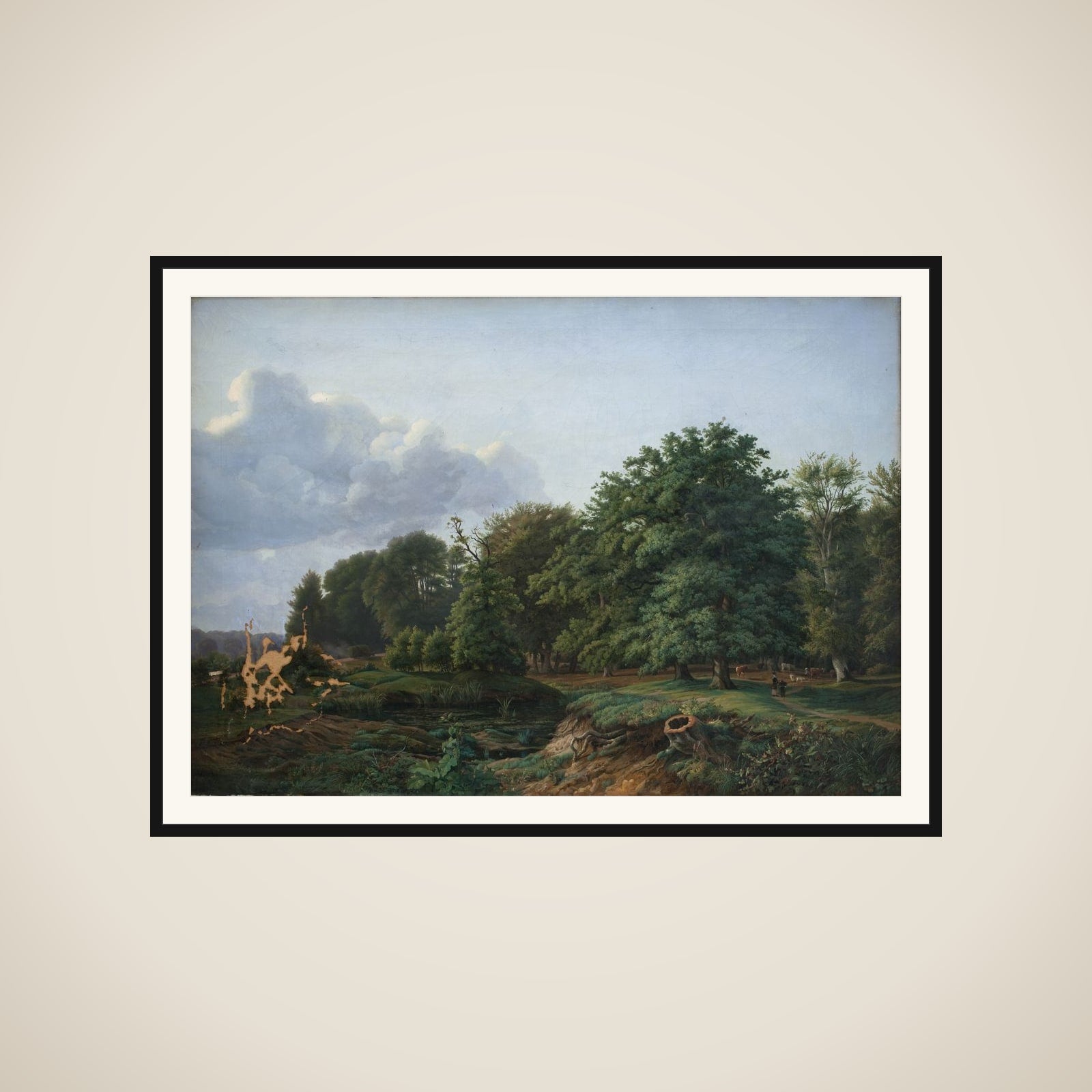 Skovparti ved Hellebæk. Eftermiddag framed
