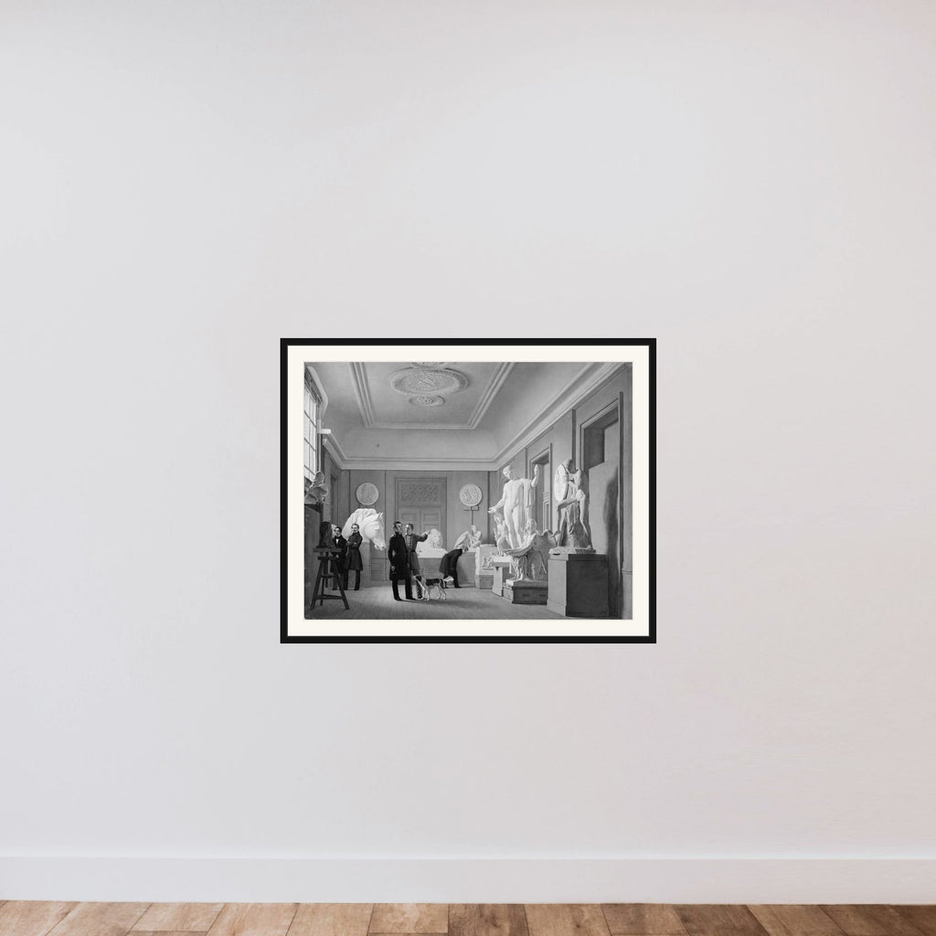 Thorvaldsens atelier på Charlottenborg framed — shown to scale