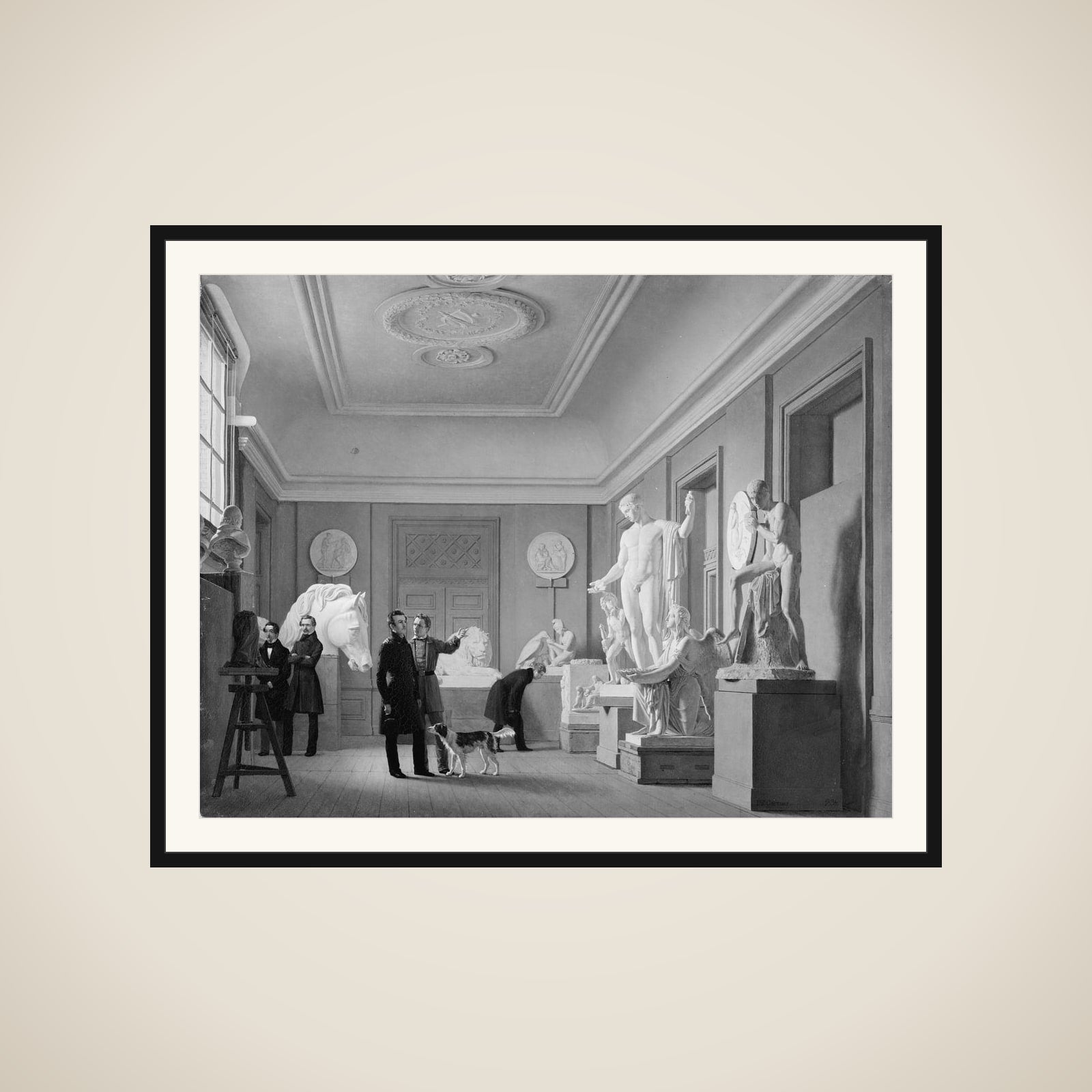 Thorvaldsens atelier på Charlottenborg framed