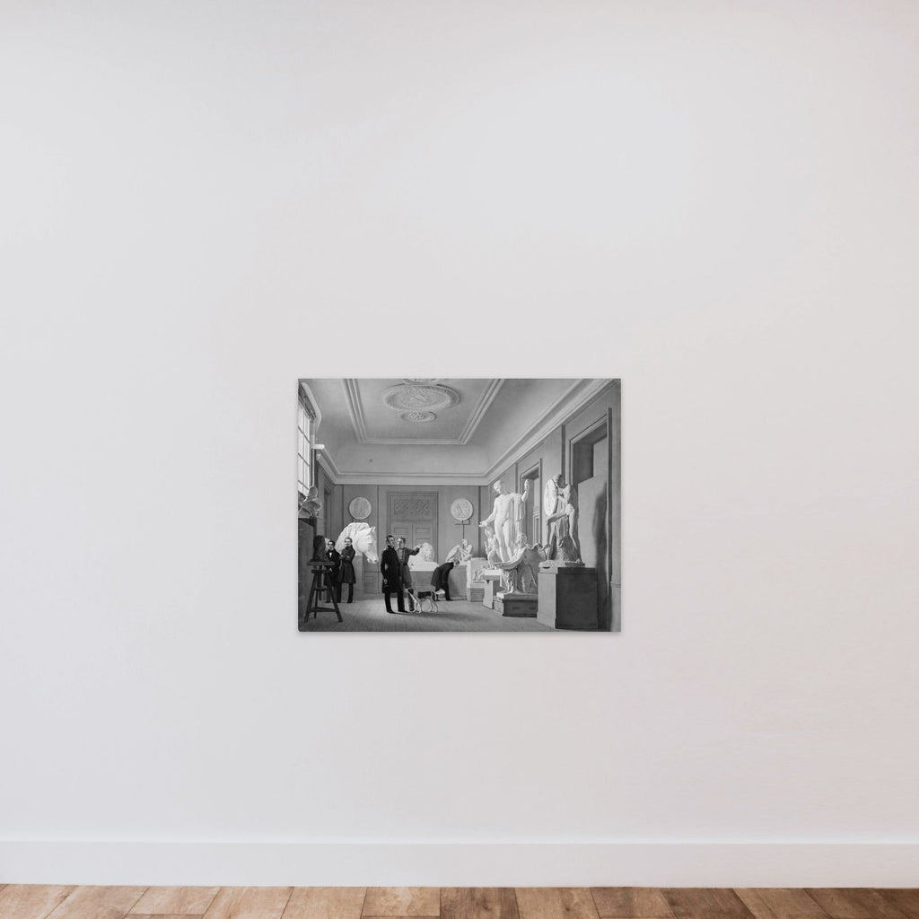 Thorvaldsens atelier på Charlottenborg unframed — shown to scale