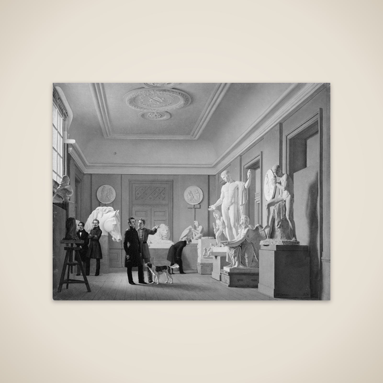 Thorvaldsens atelier på Charlottenborg unframed print