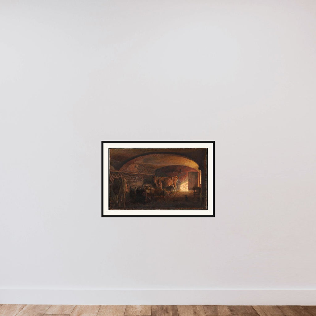 Italiensk kostald framed — shown to scale