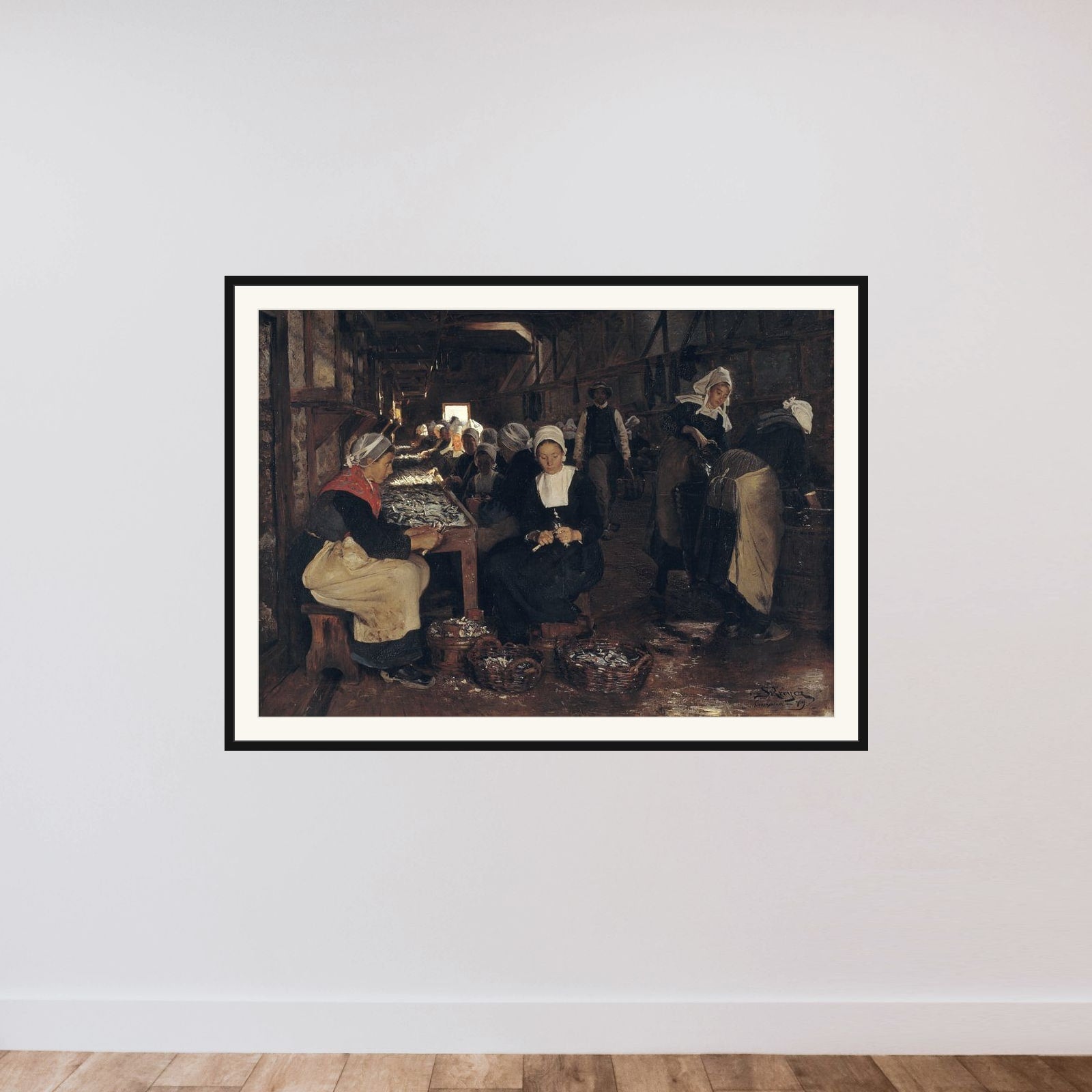 Et sardineri i Concarneau framed — shown to scale