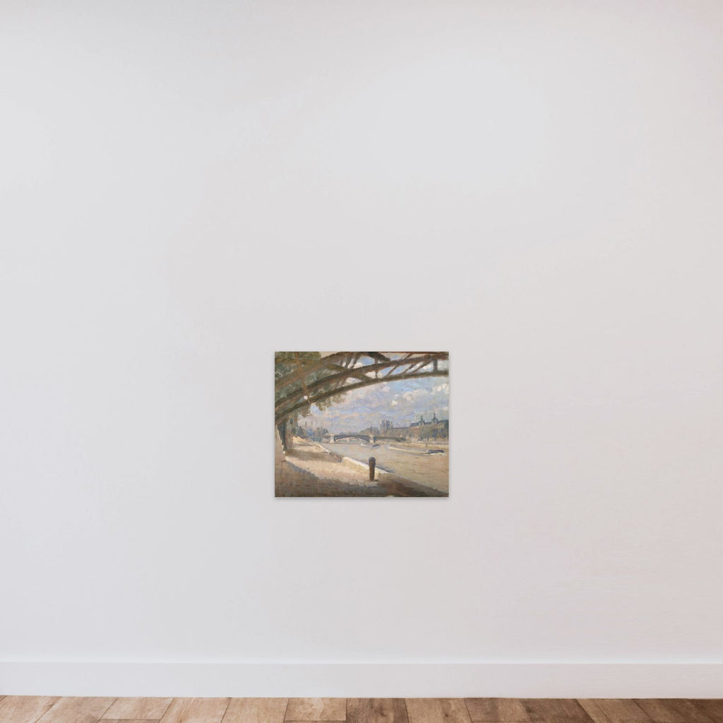 Under Pont des Arts i Paris. Middagssol unframed — shown to scale