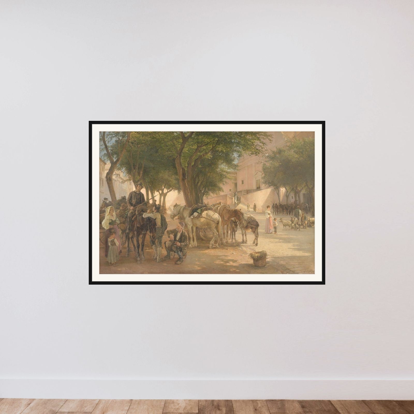 Ved Capucinerklostret i Rom framed — shown to scale